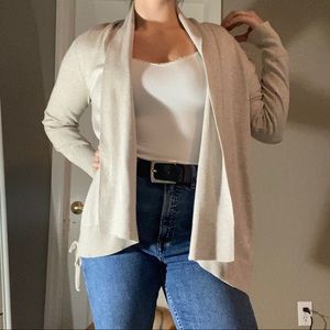 Cream Cardigan with Side Tie detail